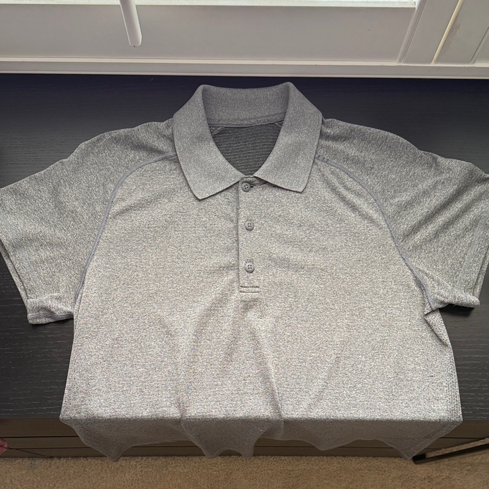 lululemon athletica Men's Heathered Gray Performance Polo